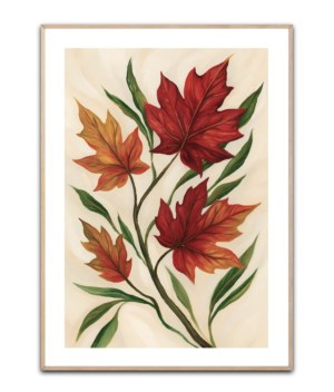 Efterårsblade plakat Str. 50x70 cm