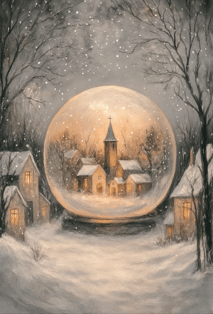 Julekugle landsby Str. A5 (15x21 cm)