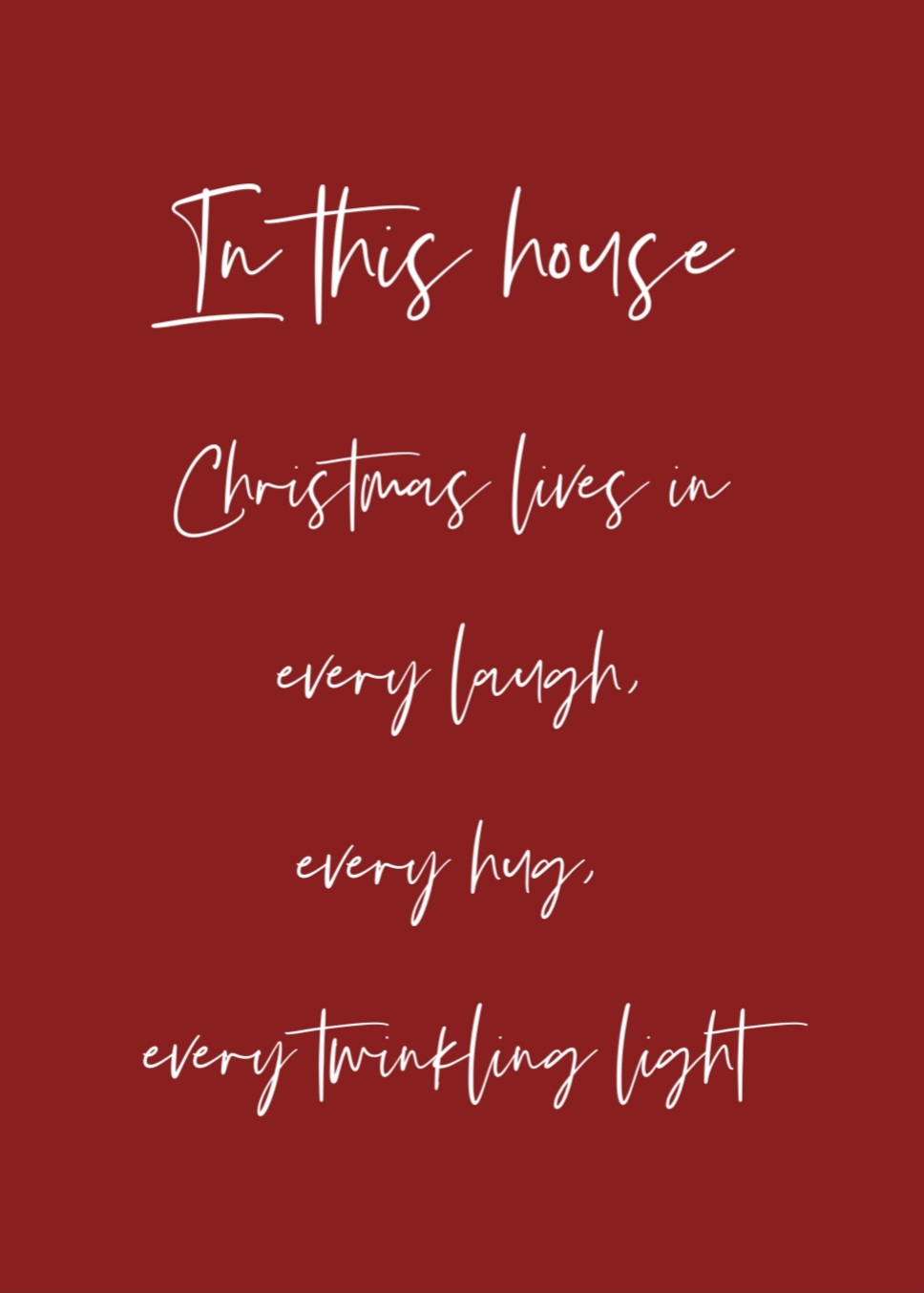 In this house.. plakat Str. 50x70 cm - Billede 2