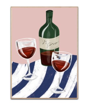 Vino time plakat Str. 50x70 cm
