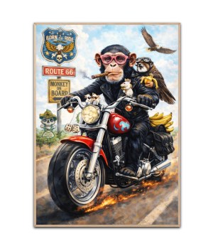 Ride Fast. Eat Bananas plakat