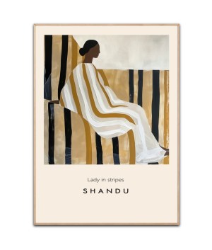 The woman in stripes by Shandu plakat 50x70 cm