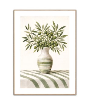 Olive branches in a vase plakat