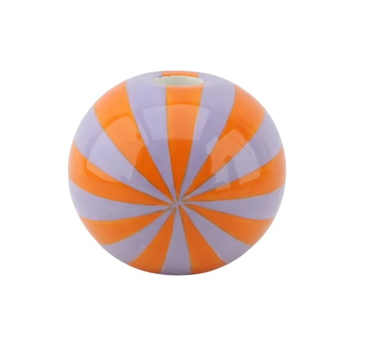 Lysestage Swirl - Orange/lilla 10 x 10 x 10 cm - Billede 2