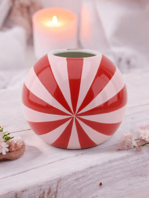 Vase Swirl  - Rød/ Lyserød Vase 15x15x15cm