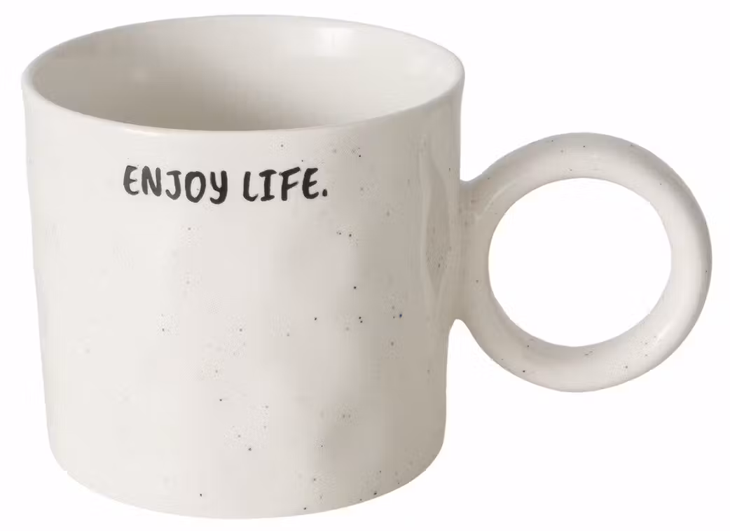 Keramik kop Enjoy life - 10 x 9 x 10 cm - Billede 2