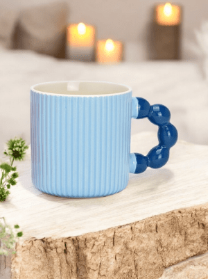 Porcelænskop Blå/lyseblå 360ml -14x9x8cm