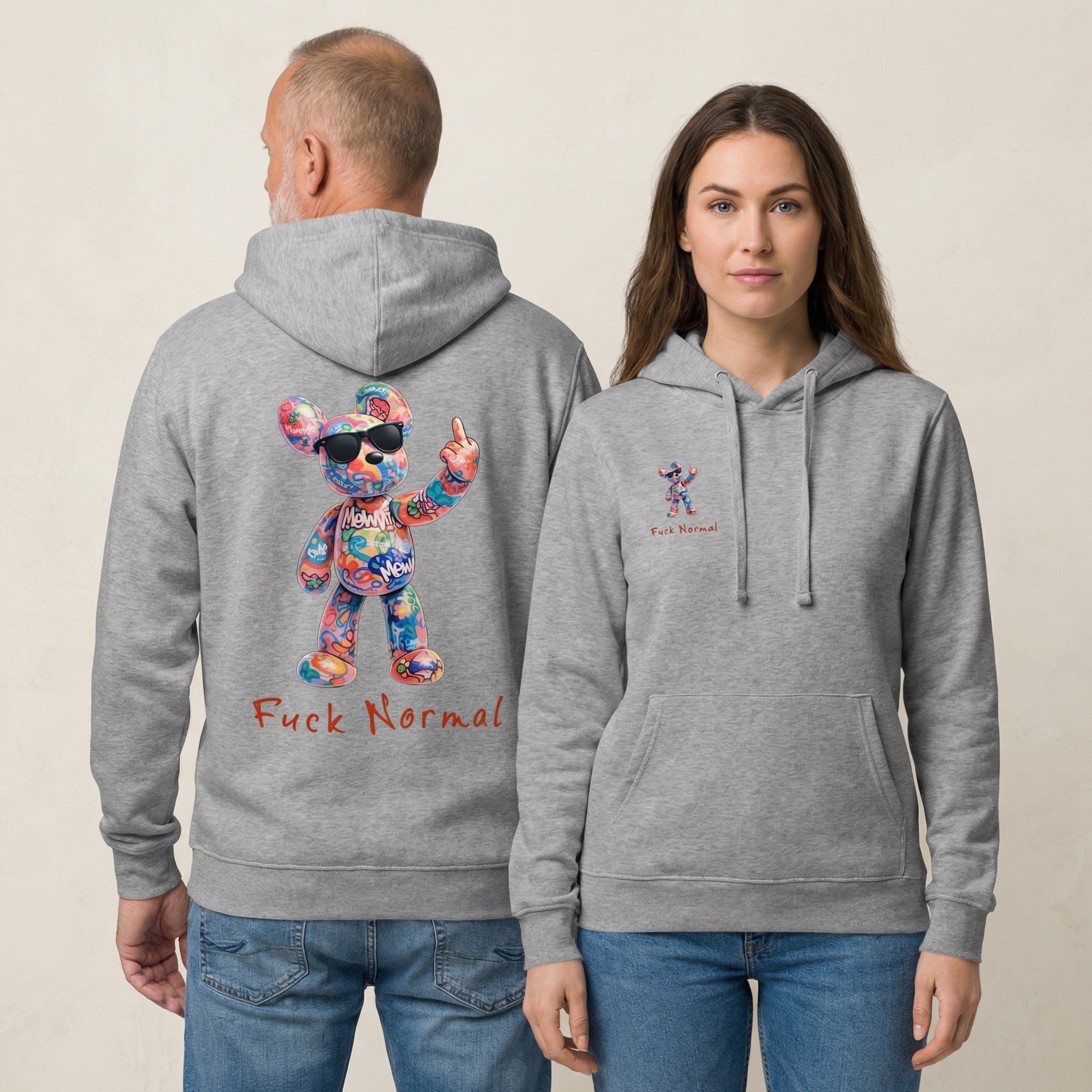 NØVN x Ideal Poster - Fuck Normal Hoodie (Unisex) - Flere farver - Billede 5