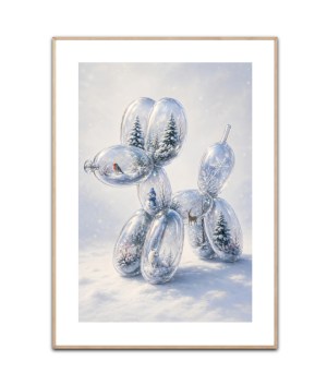 Balloondog Winter 50x70 cm