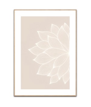 Line flower plakat