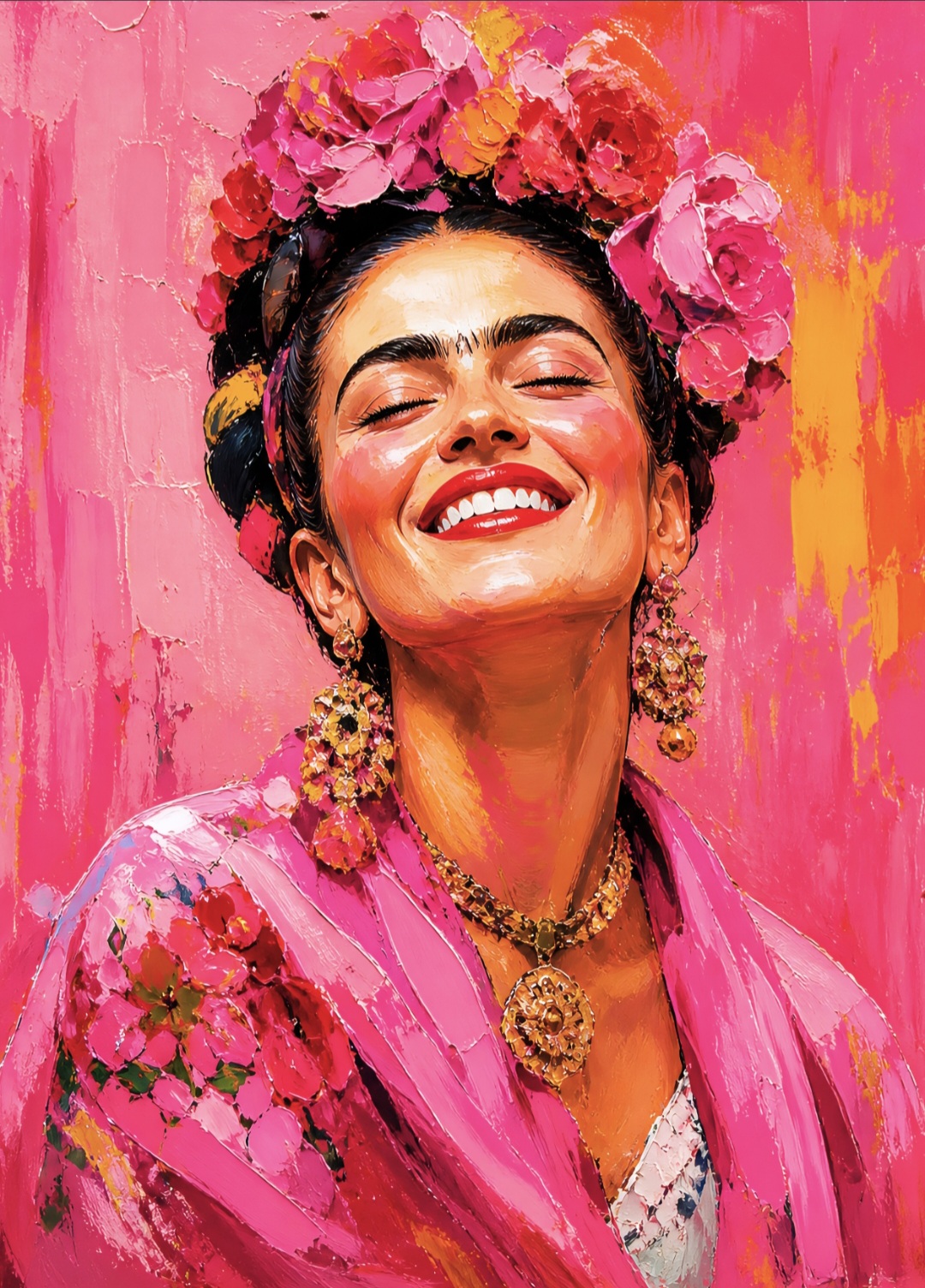 Smiling Frida plakat - Billede 2