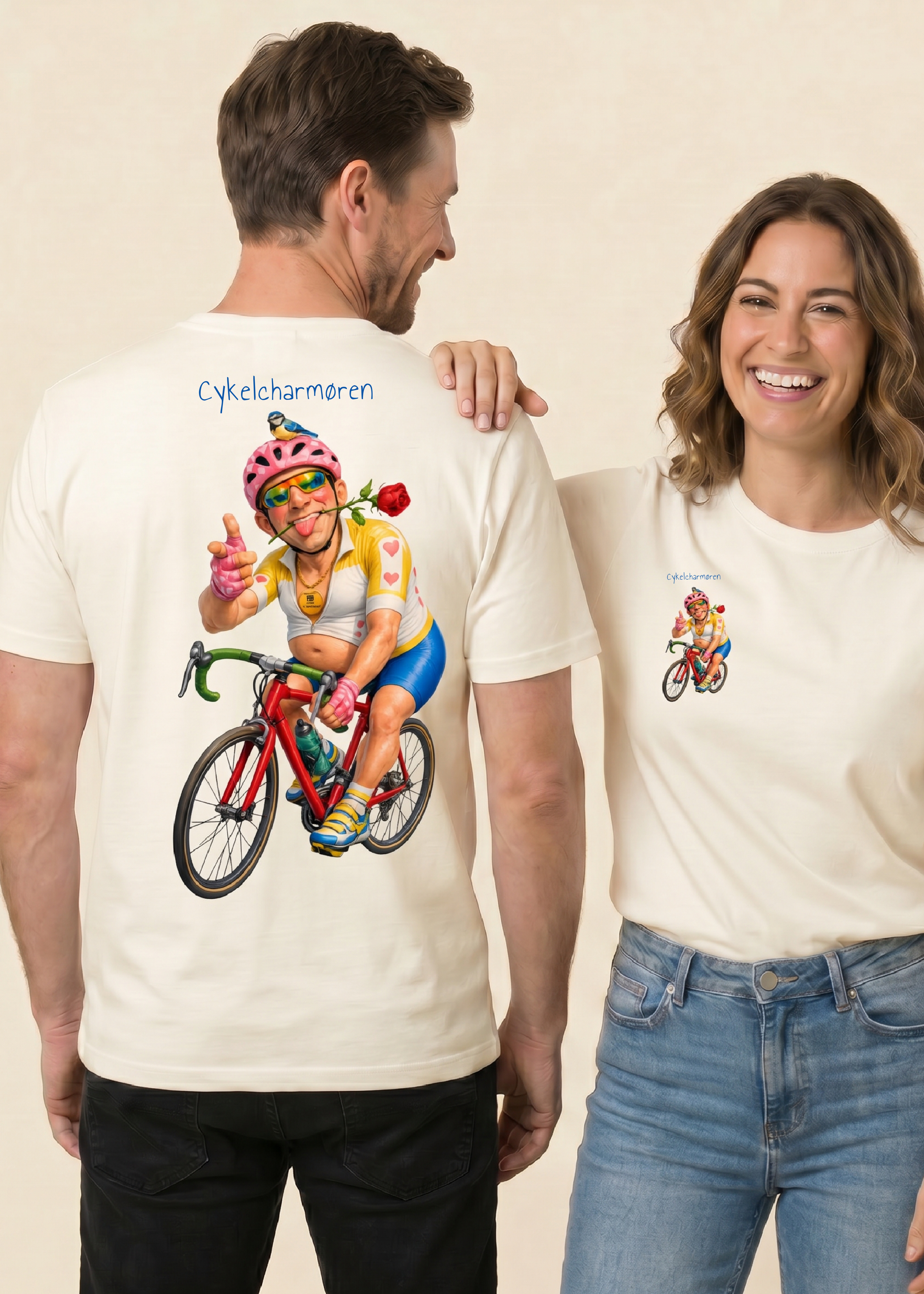 NØVN x Ideal Poster - T-shirt Cykelcharmøren m. tekst - Flere farver - Billede 3