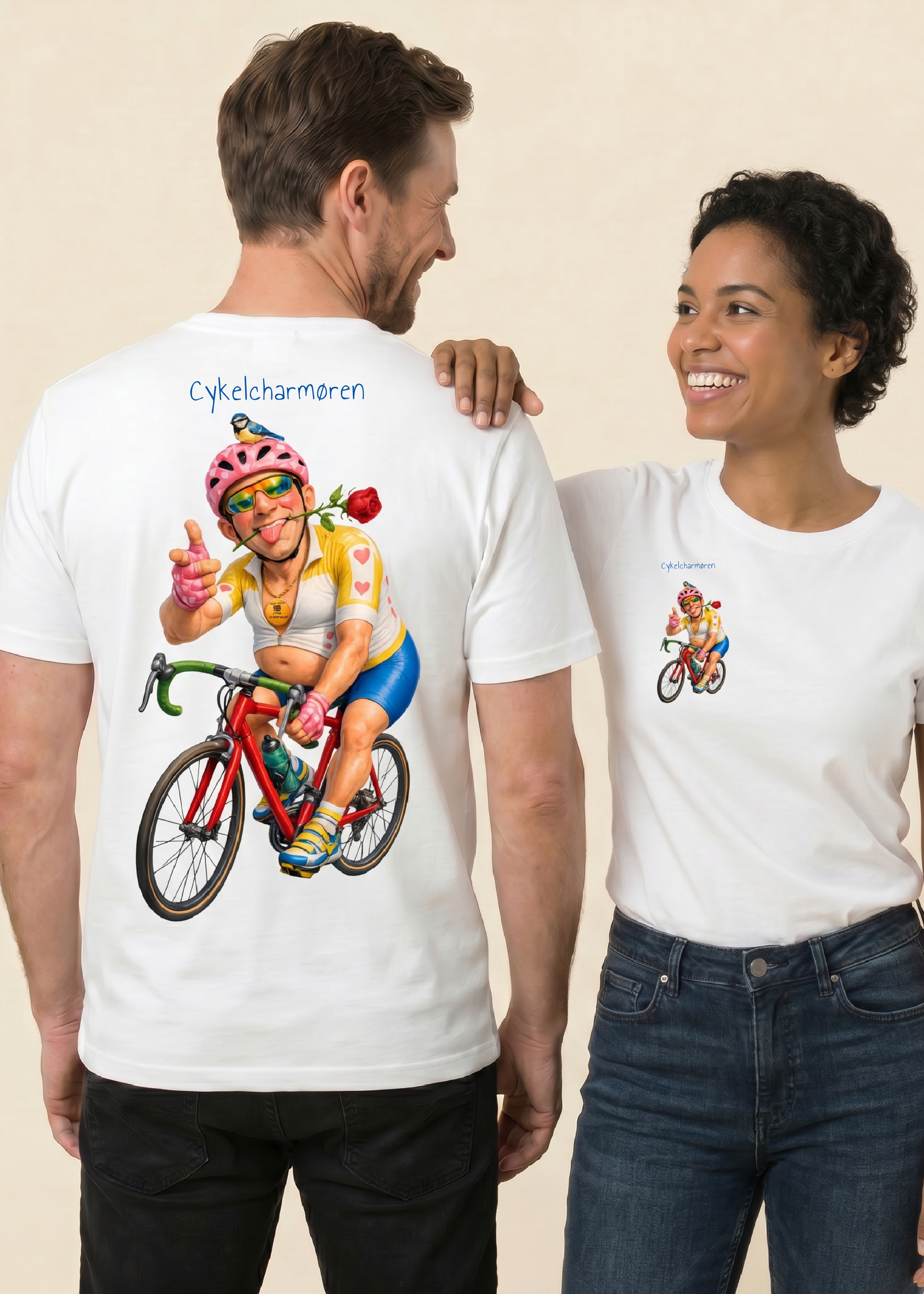 NØVN x Ideal Poster - T-shirt Cykelcharmøren m. tekst - Flere farver