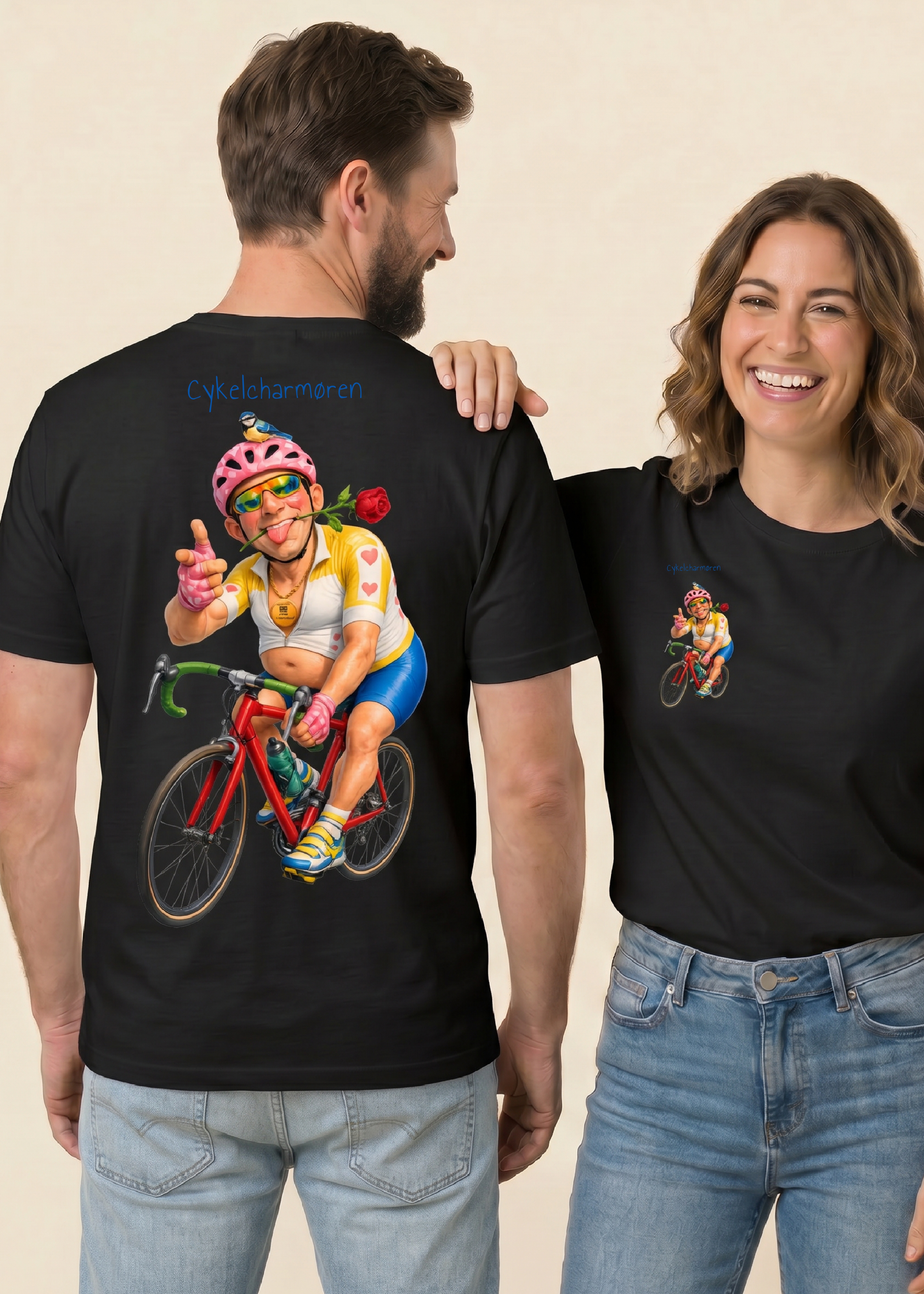 NØVN x Ideal Poster - T-shirt Cykelcharmøren m. tekst - Flere farver - Billede 4