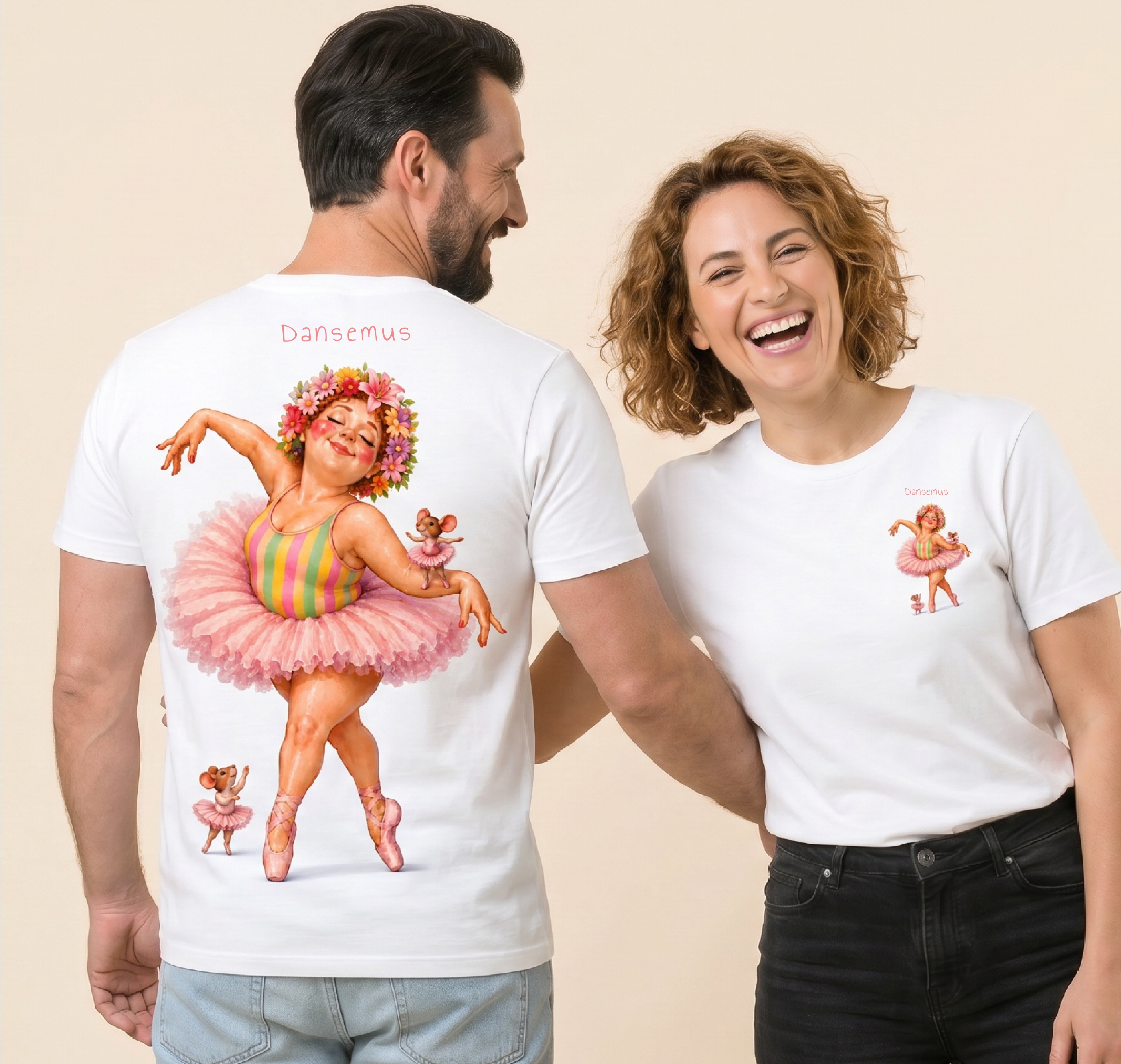 NĂVN x Ideal Poster - T-shirt Dansemus m. tekst - Flere farver