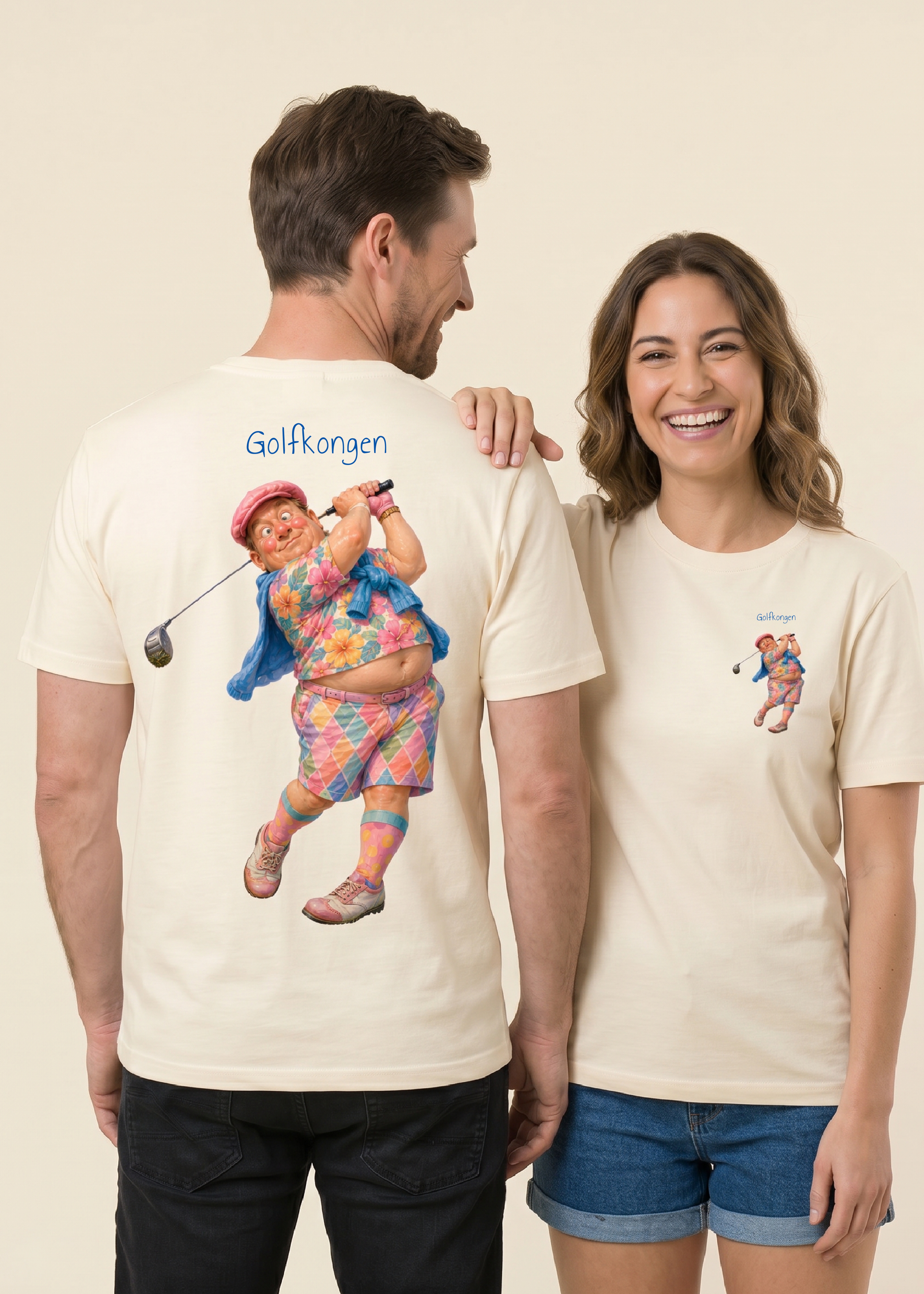NĂVN x Ideal Poster - T-shirt Golfkongen m. tekst - Flere farver - Billede 3