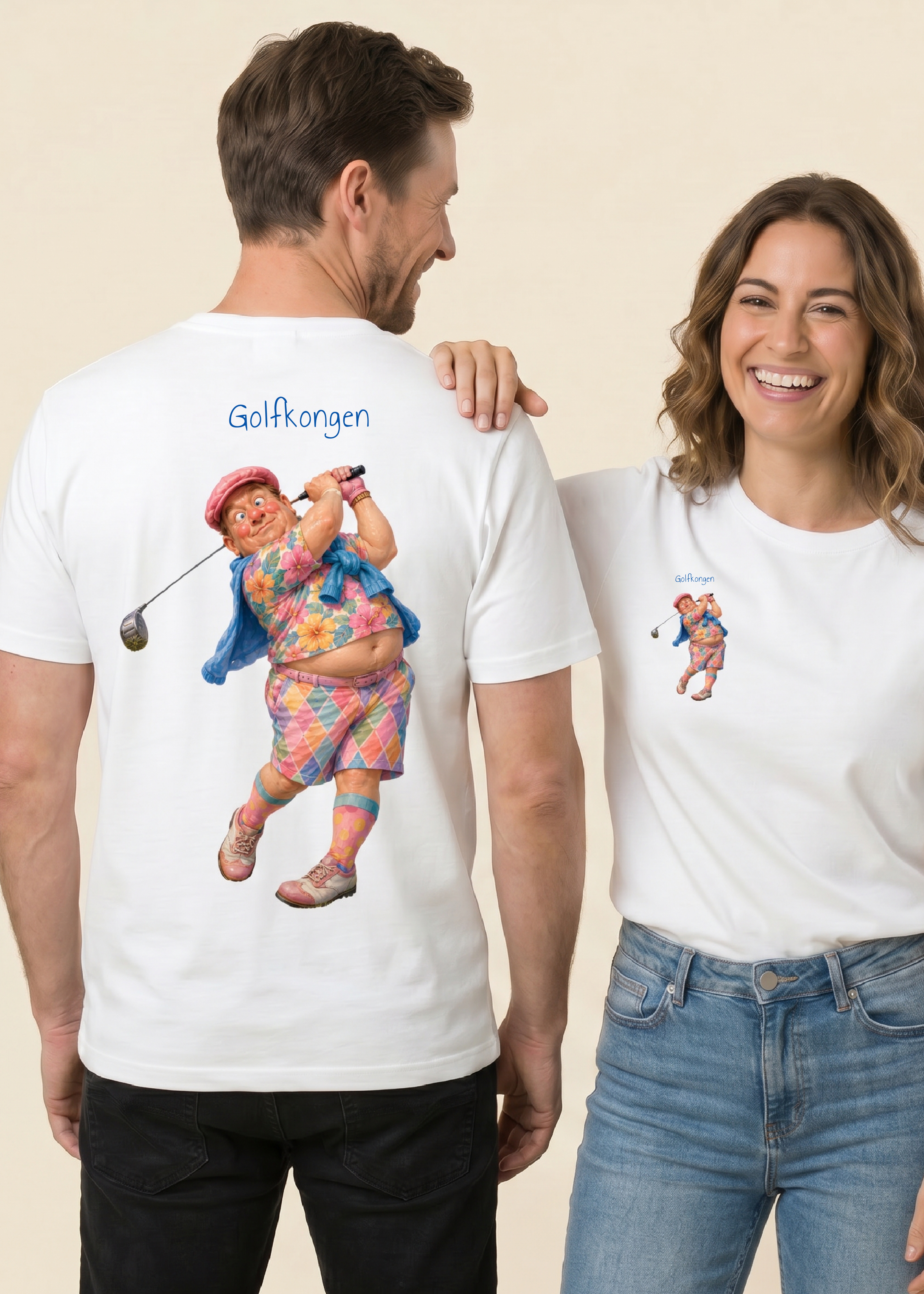 NĂVN x Ideal Poster - T-shirt Golfkongen m. tekst - Flere farver