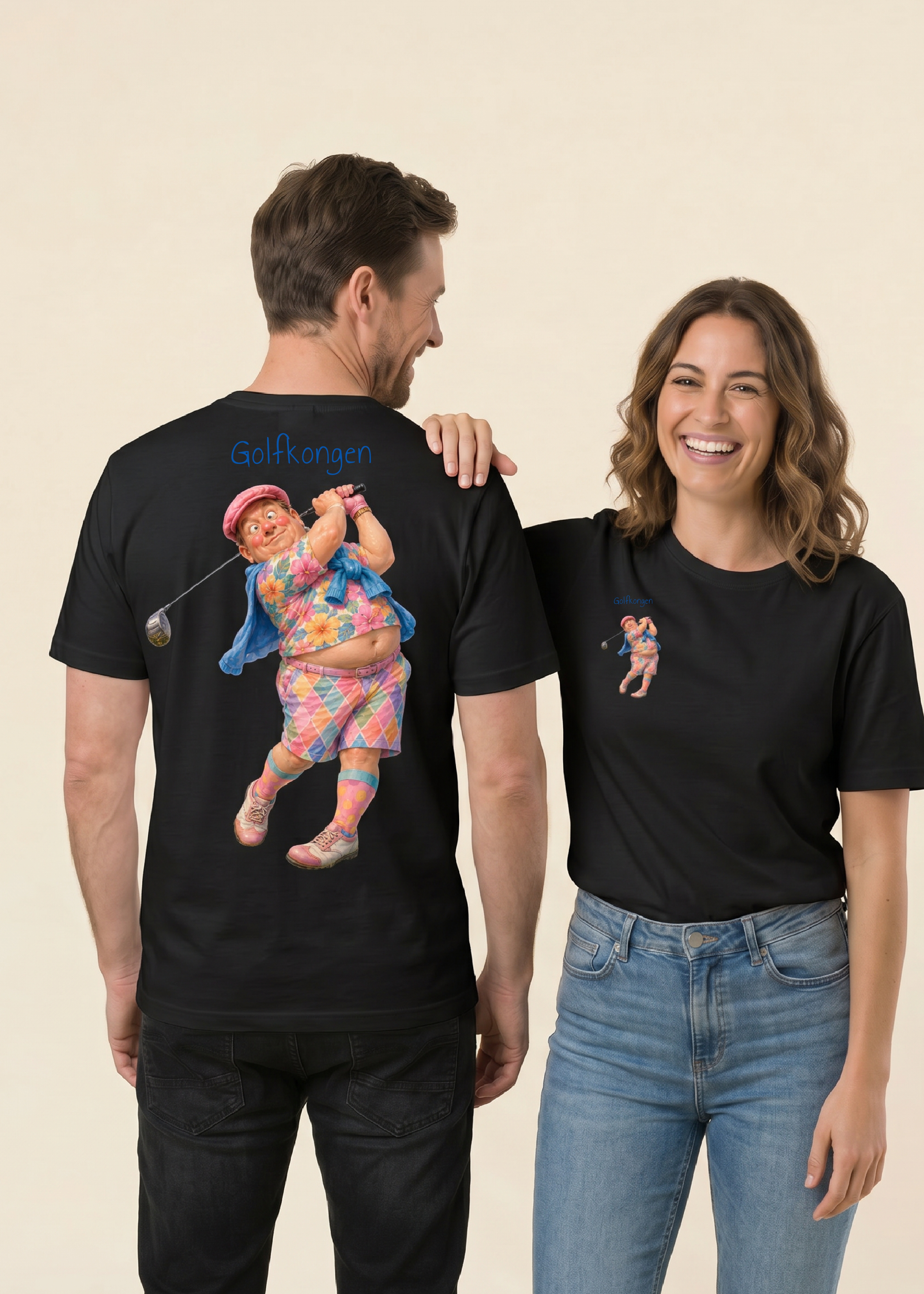NĂVN x Ideal Poster - T-shirt Golfkongen m. tekst - Flere farver - Billede 4