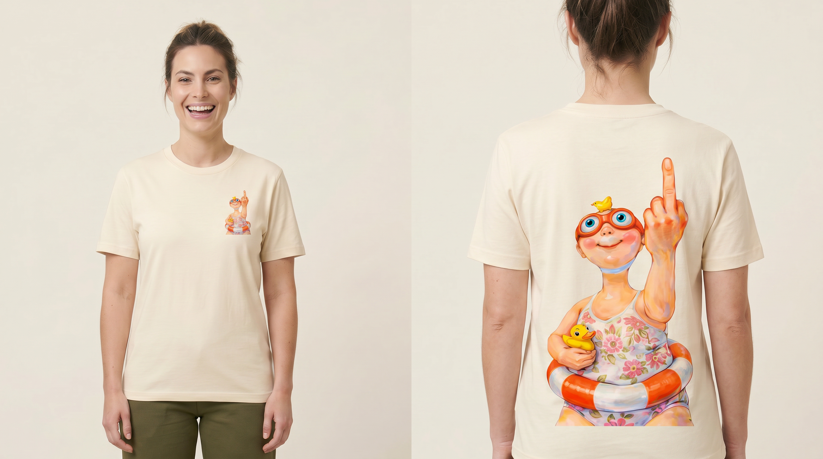 NĂVN x Ideal Poster - T-shirt Bente Badenymfe - Flere farver - Billede 9