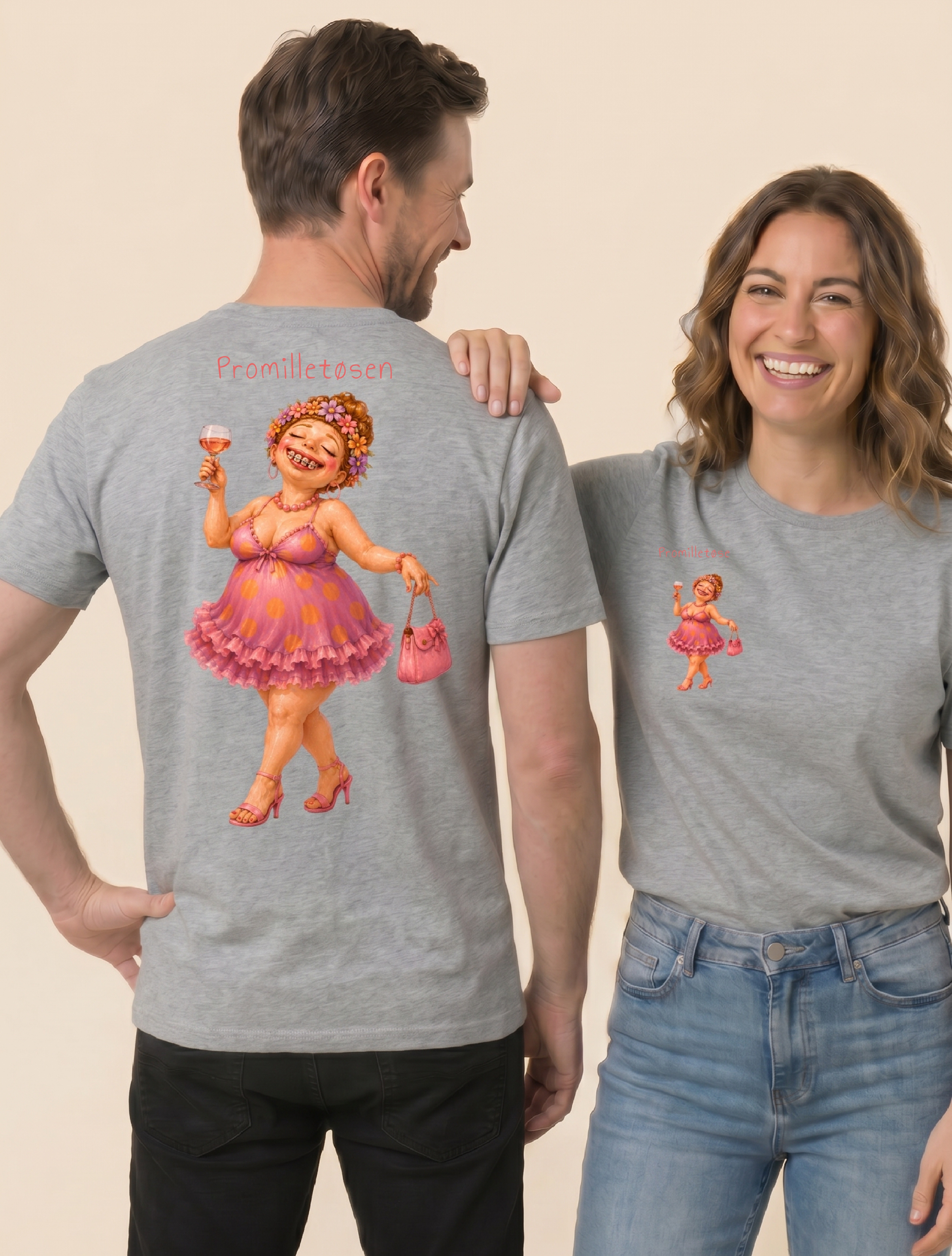 NĂVN x Ideal Poster - T-shirt Promilletøsen m. tekst - Flere farver - Billede 4