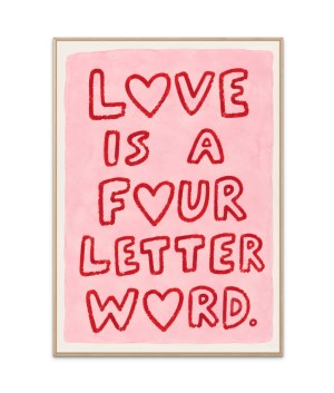 Love is a four letter word plakat