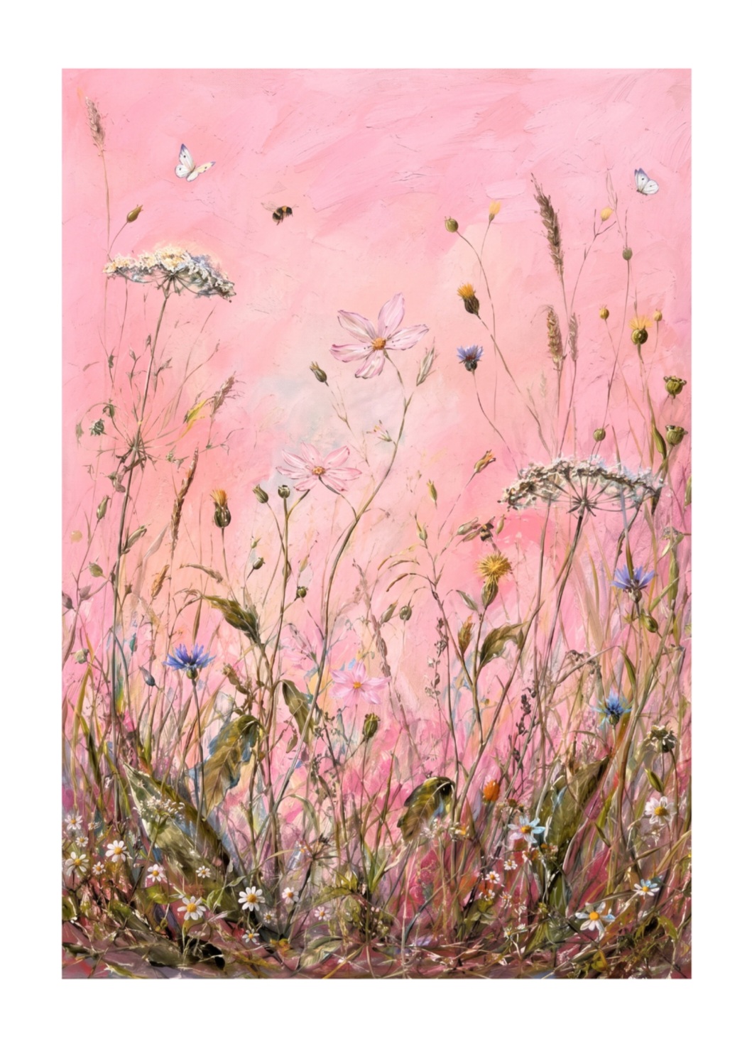 Pink Wildflowers Plakat - Billede 2