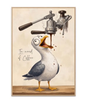In need of coffee plakat