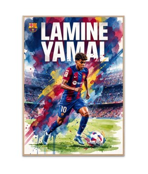 Lamine Yamal Plakat - FC Barcelona Fodboldstjerne
