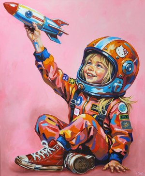 The Sky Is Not the Limit 100x120 cm | Originalt Maleri af Rikke Boisen