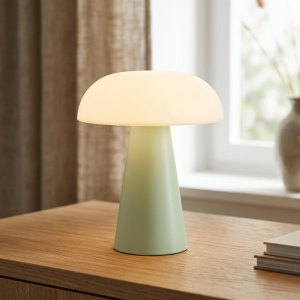 Mushroom Lampe i Lysegrøn - Batteridrevet