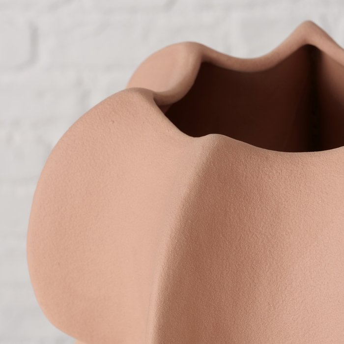Blomstervase keramik med organiske former 21 cm - Stor - Billede 2