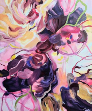 Blooming Emotions - Originalt Maleri 100×120 cm | Rikke Boisen